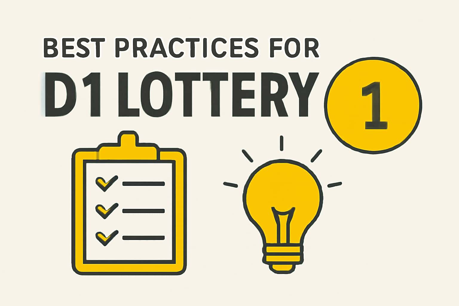 An informational image illustrating best practices for D1 Lottery.