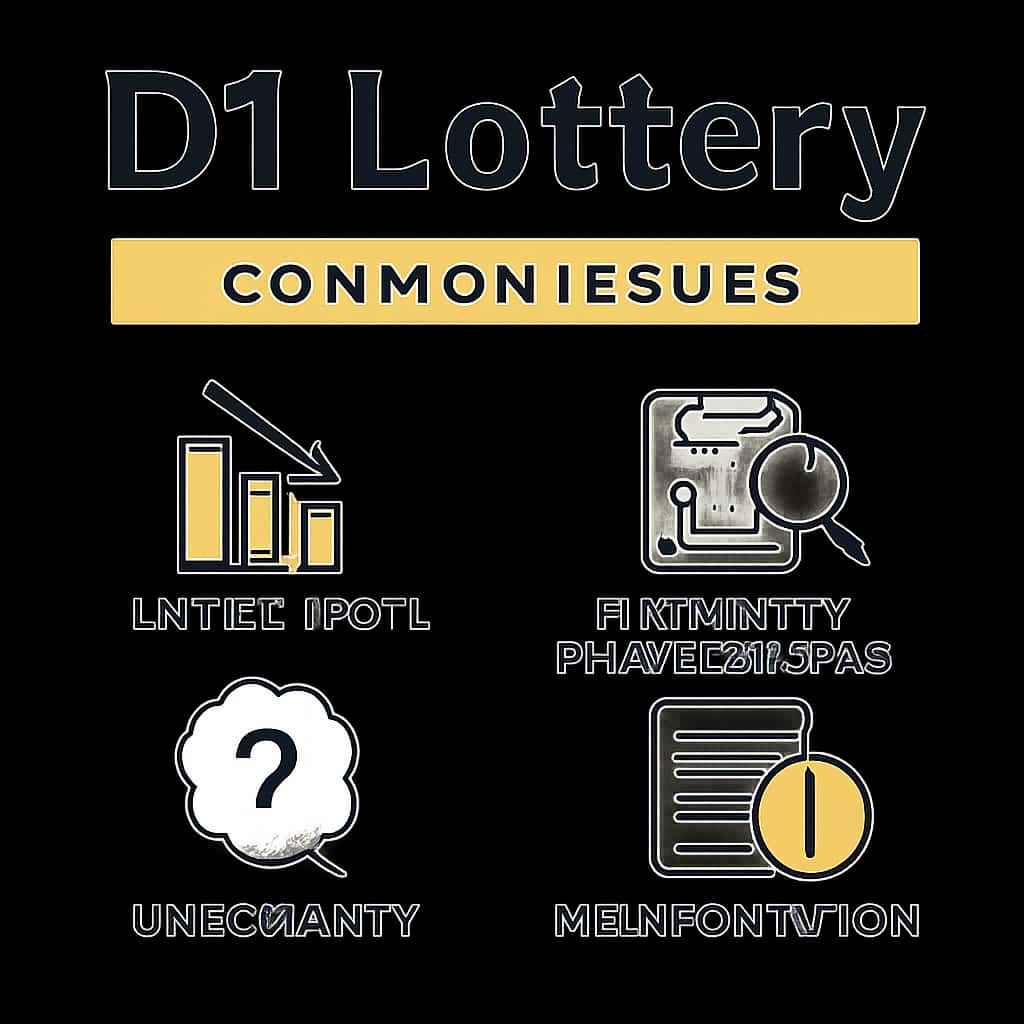 Diagram explaining common issues in the D1 Lottery application.