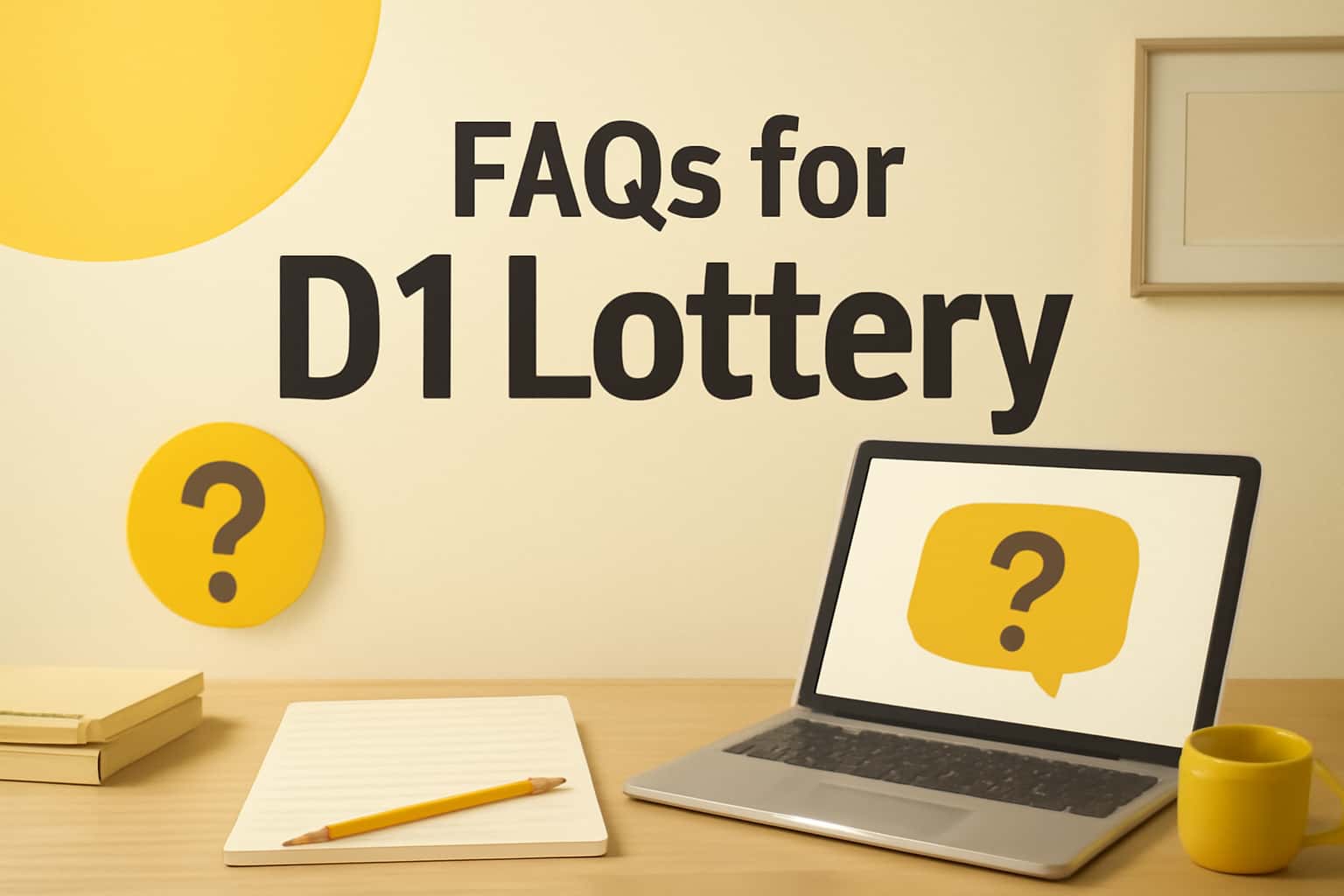 A professional informational graphic about D1 Lottery FAQs.