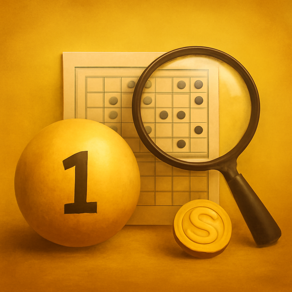 A badge illustrating the D1 Lottery installation process on multiple devices.