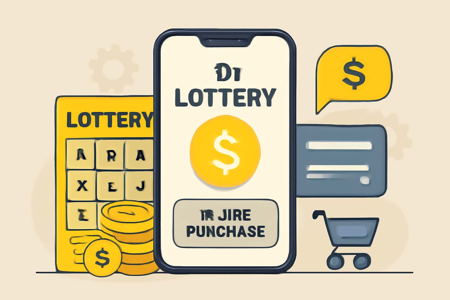 Informational scene illustrating D1 Lottery In-App Purchases