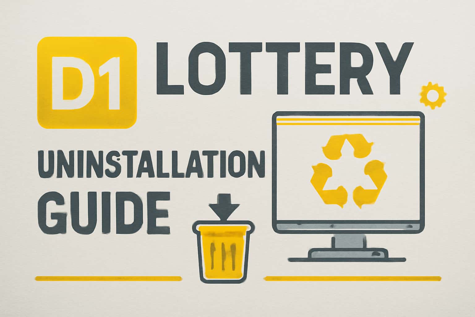 A professional visual representation of the D1 Lottery Uninstallation Guide.