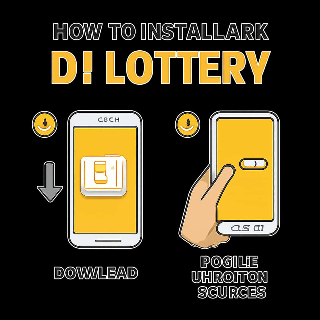 Diagram illustrating the necessary steps for installing D1 Lottery APK.