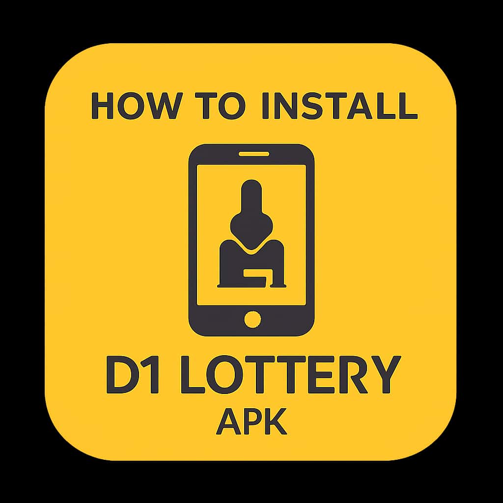 Icon representing the D1 Lottery APK installation guide.