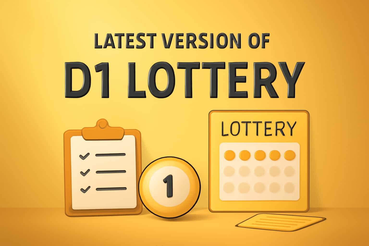 Neutral scene illustrating the latest version of the D1 Lottery app.