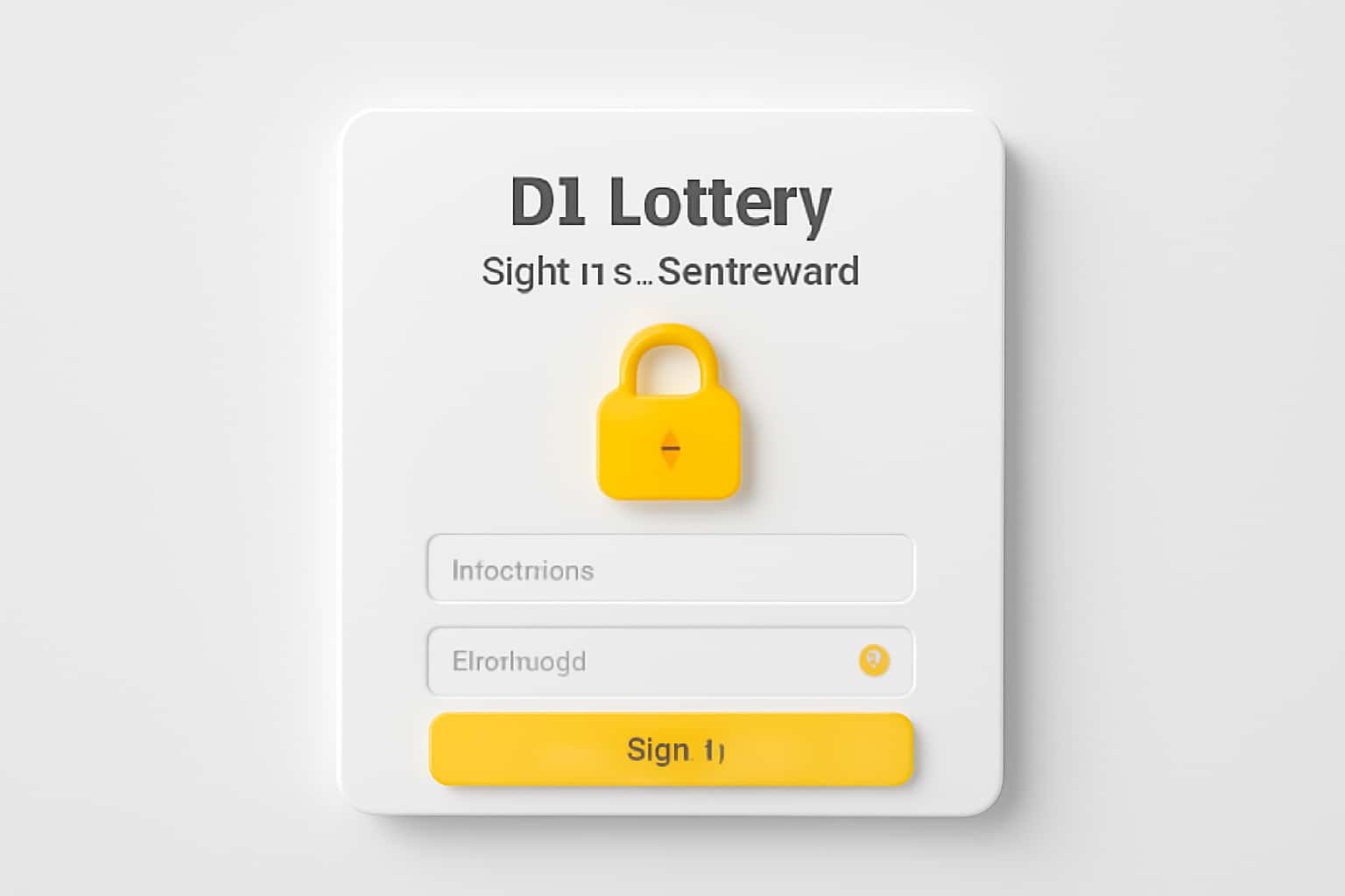 D1 Lottery Sign In & Dashboard Interface