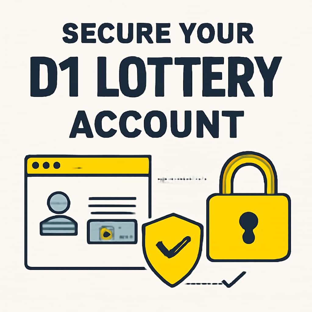 An educational diagram showcasing steps to secure your D1 Lottery account.