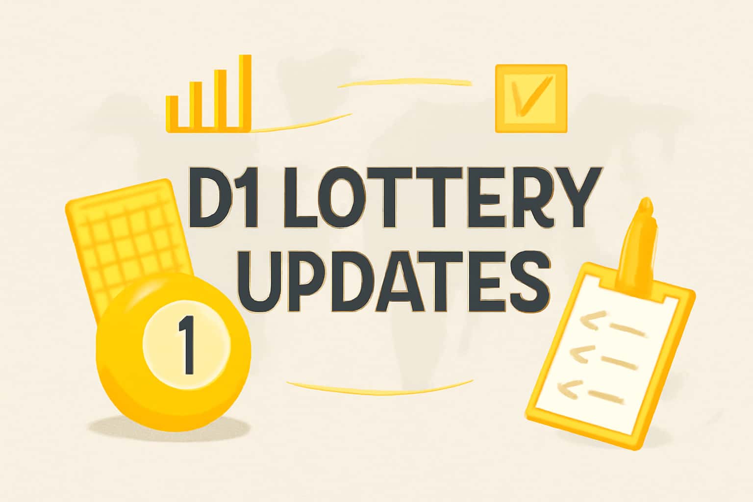 Visual representation of D1 Lottery Updates, featuring text clearly.